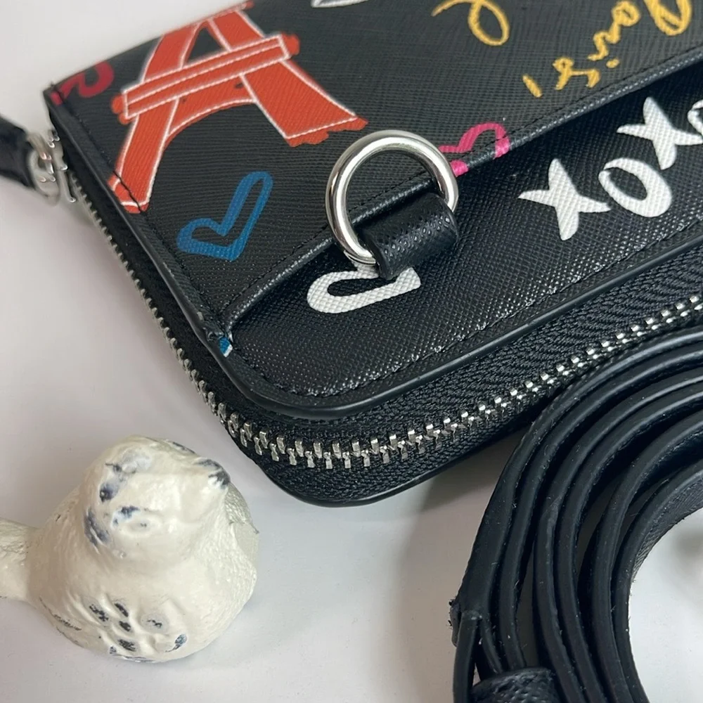 Karl Lagerfeld Paris Genuine Leather Wallet Crossbody